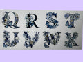 Blue Flower initials 3