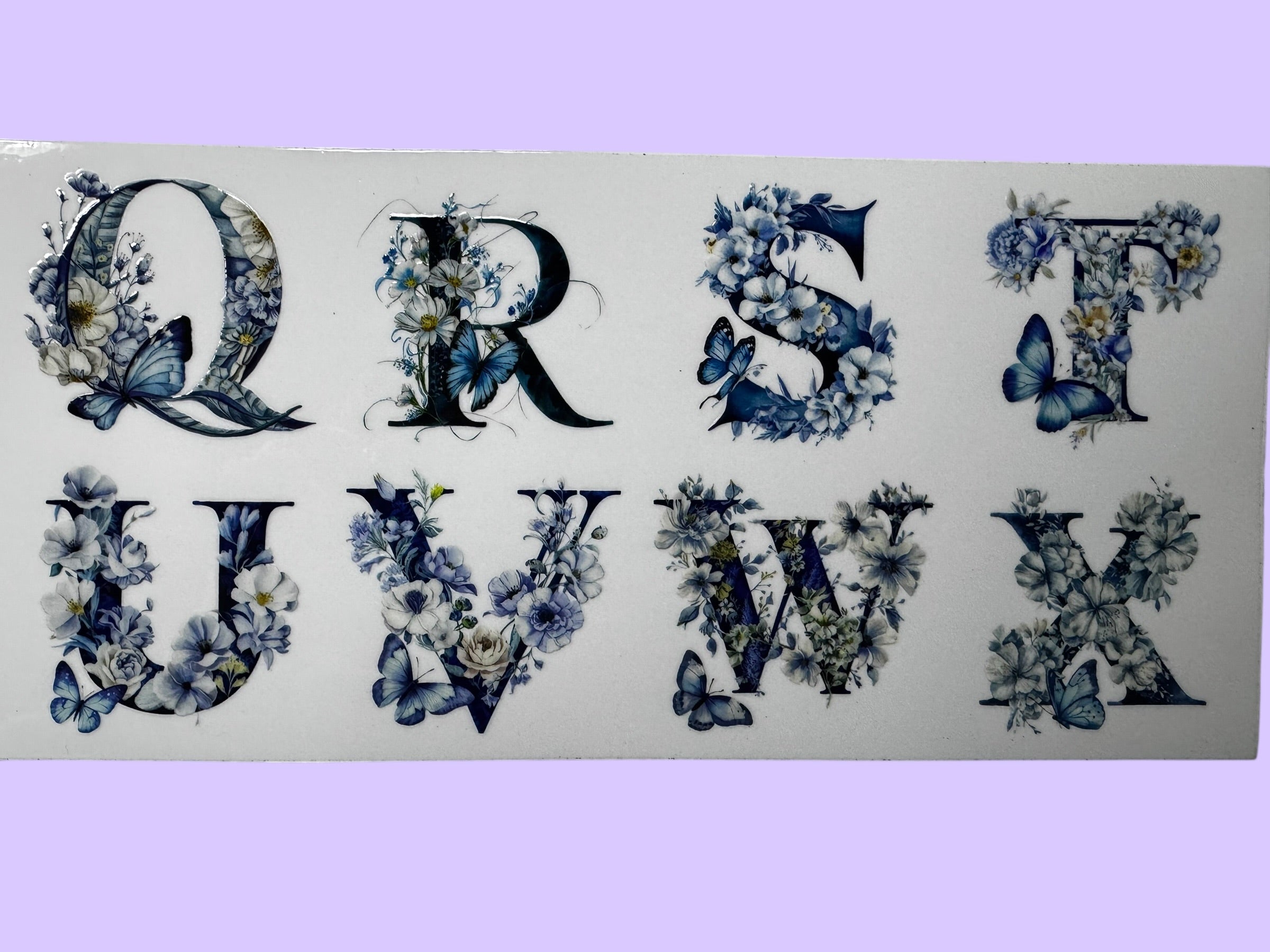 Blue Flower initials 3
