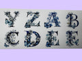 Blue Flower initials 4