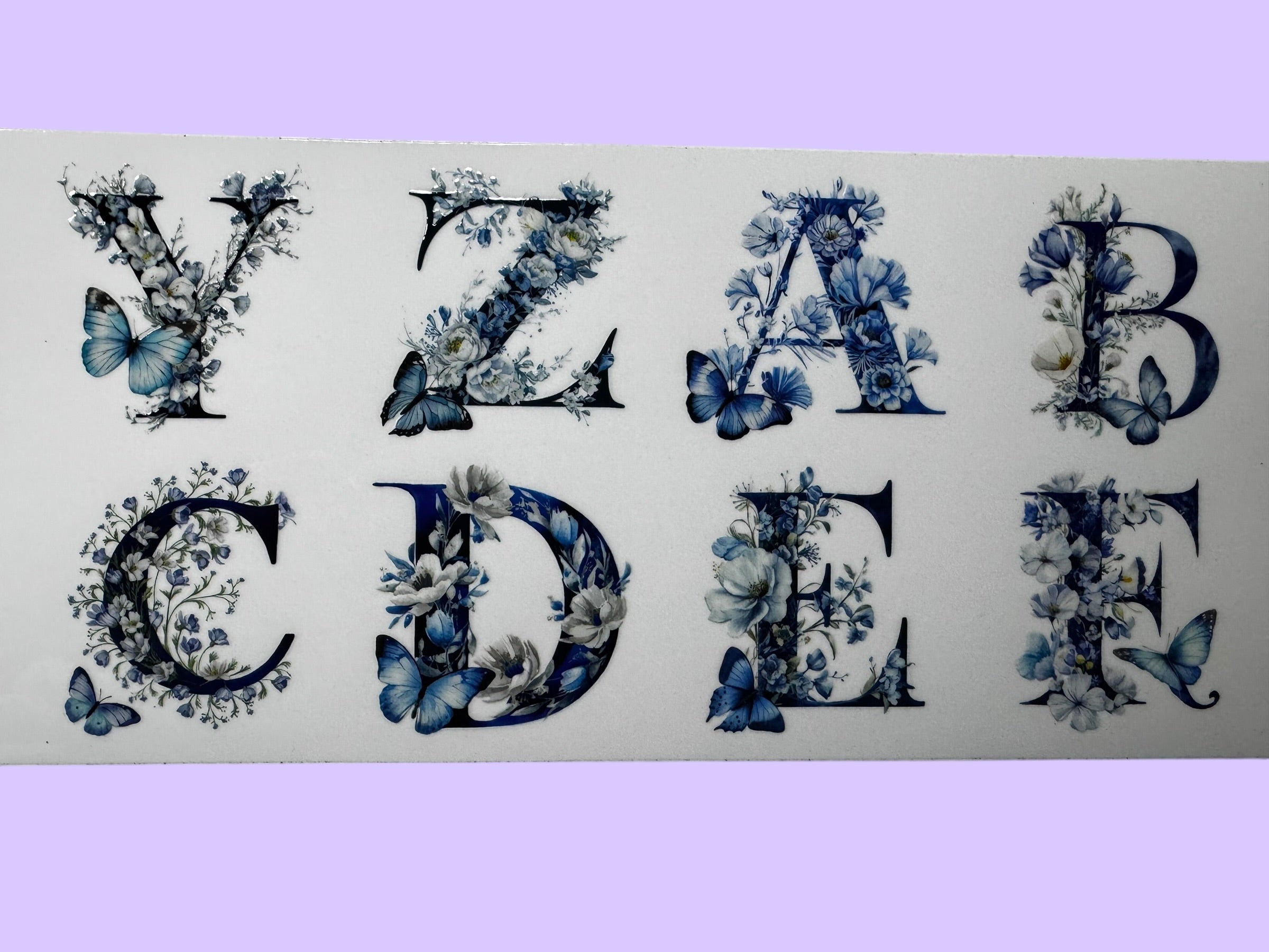 Blue Flower initials 4