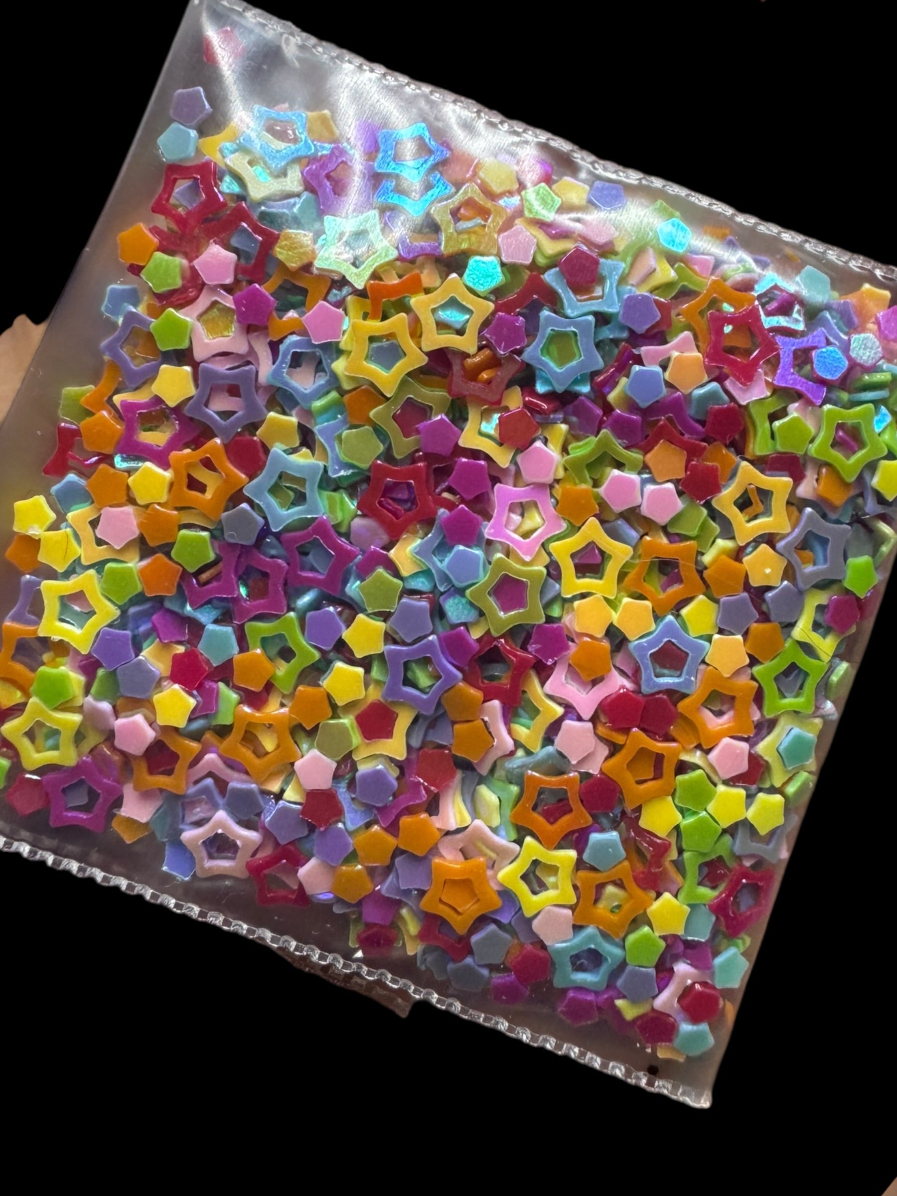 Multi color hollo stars