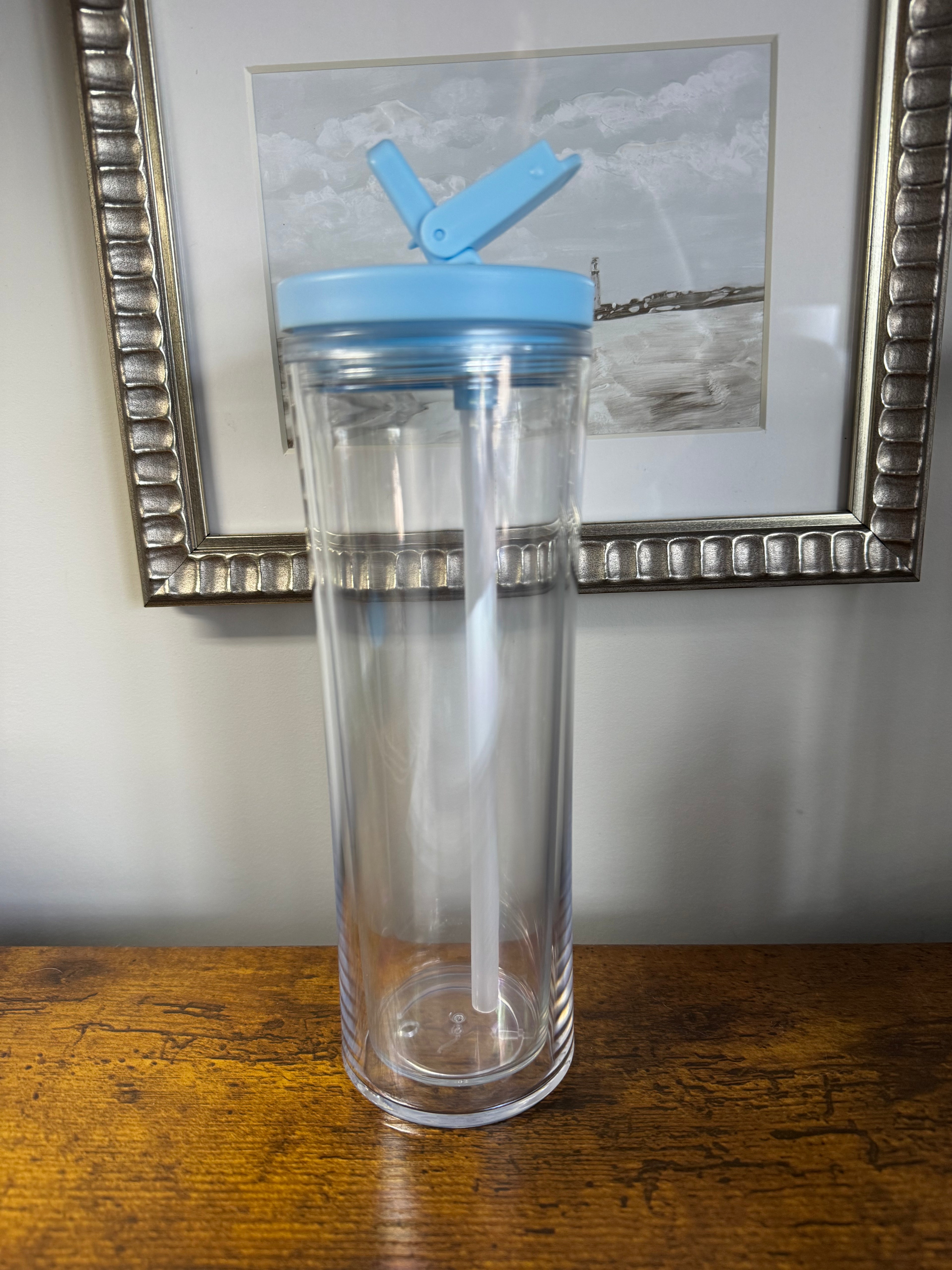 20oz Water bottle snow globe tumbler