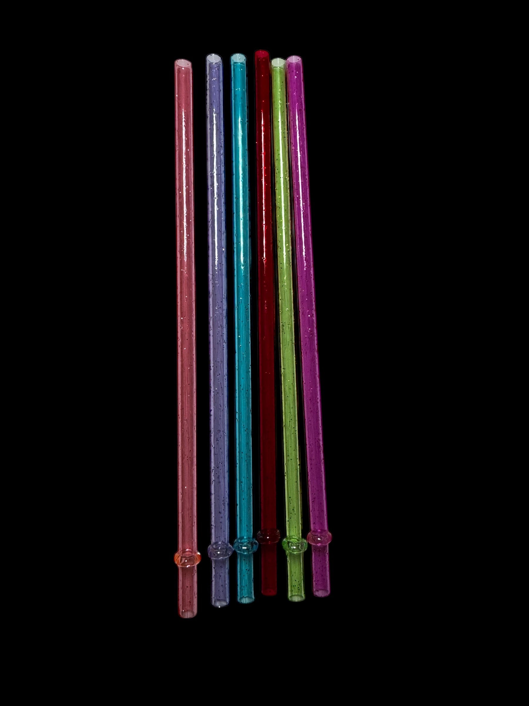 Glitter colored straws